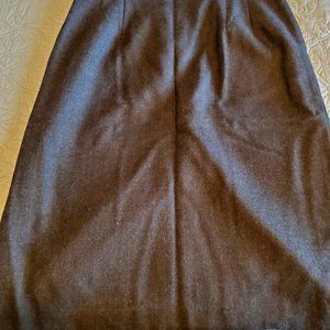 Pendelton Petite Size 14 Women's Charcoal Grey Wool Slitted Skirt